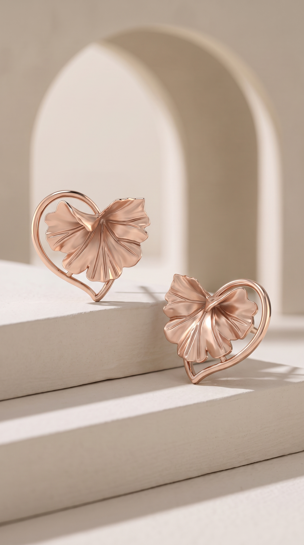 Botanical Whispers Heart Studs