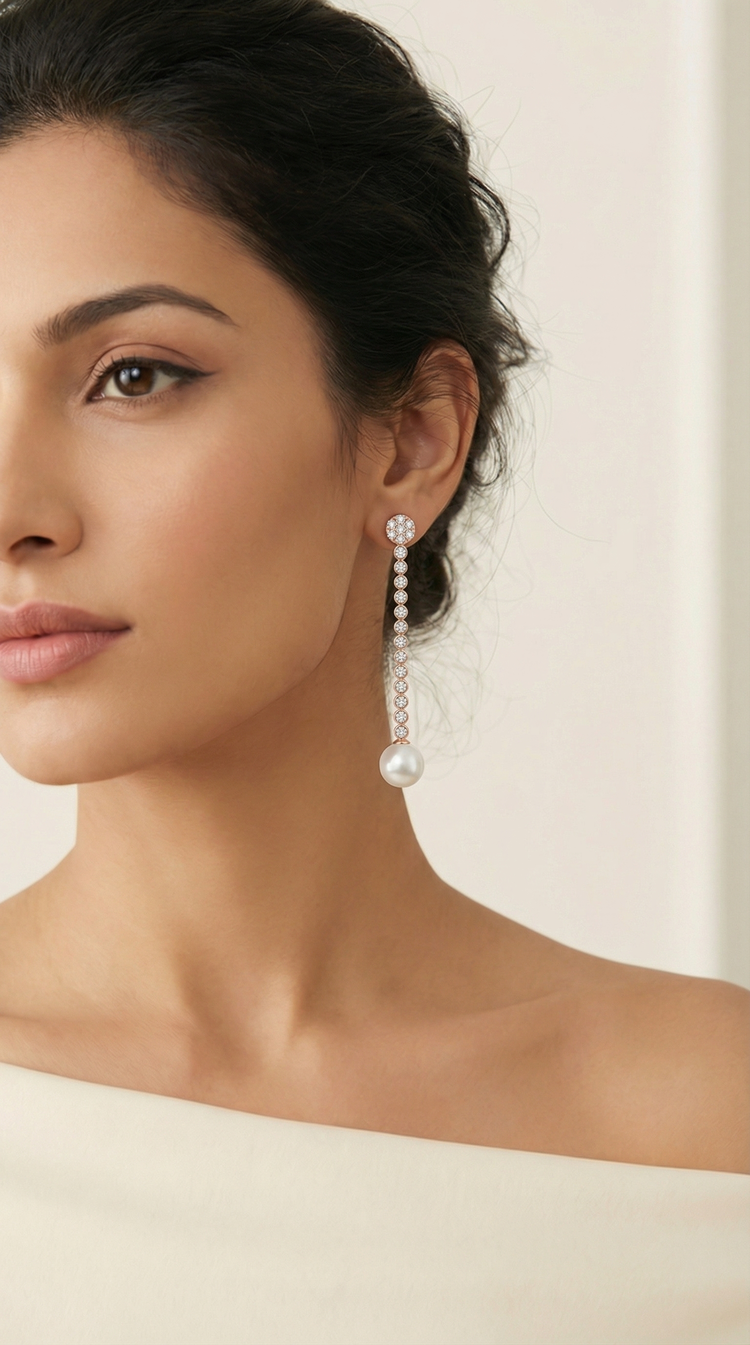 Pearl Drop Statement Earrings