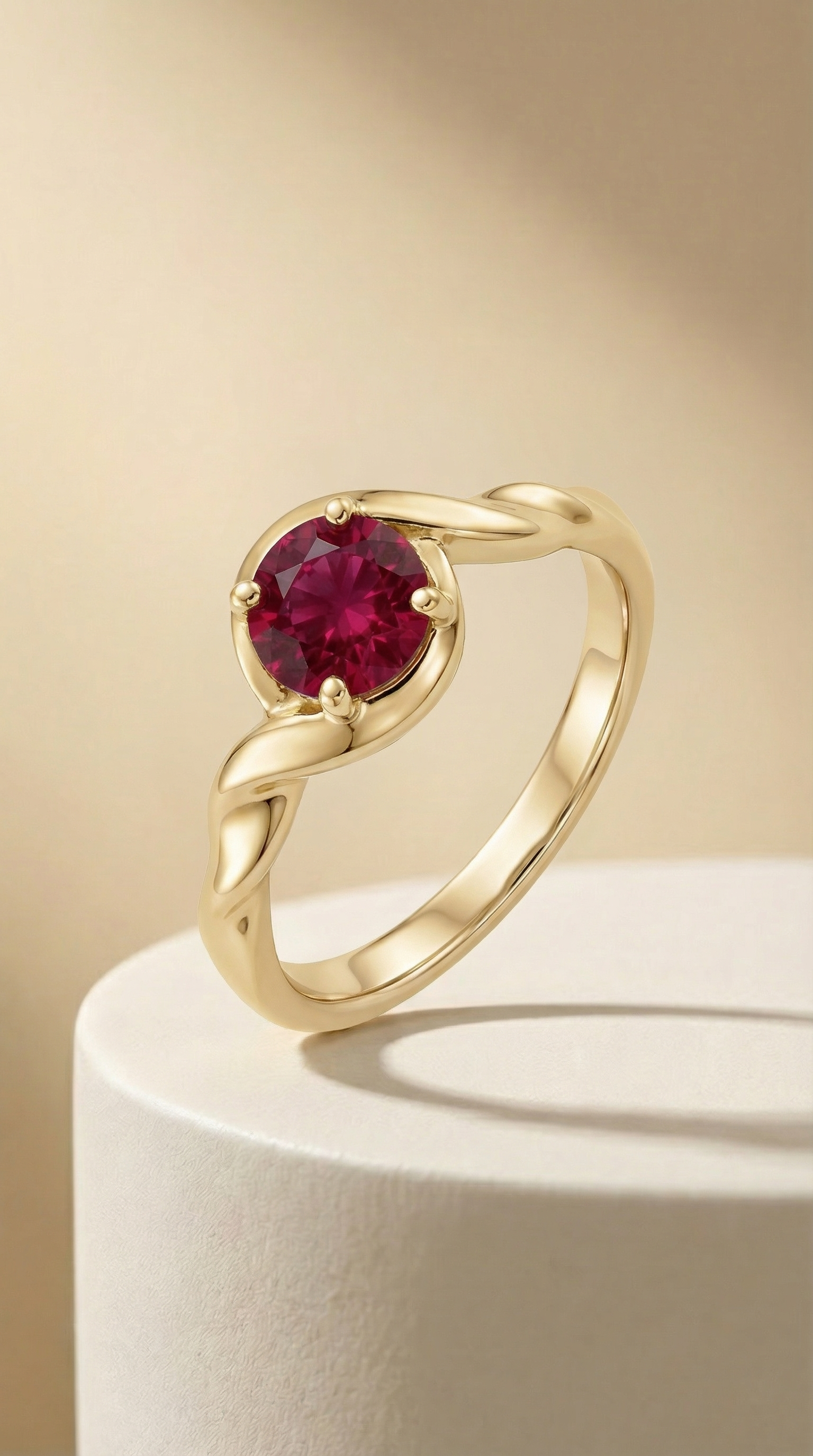 Twisted Love Crimson Ring
