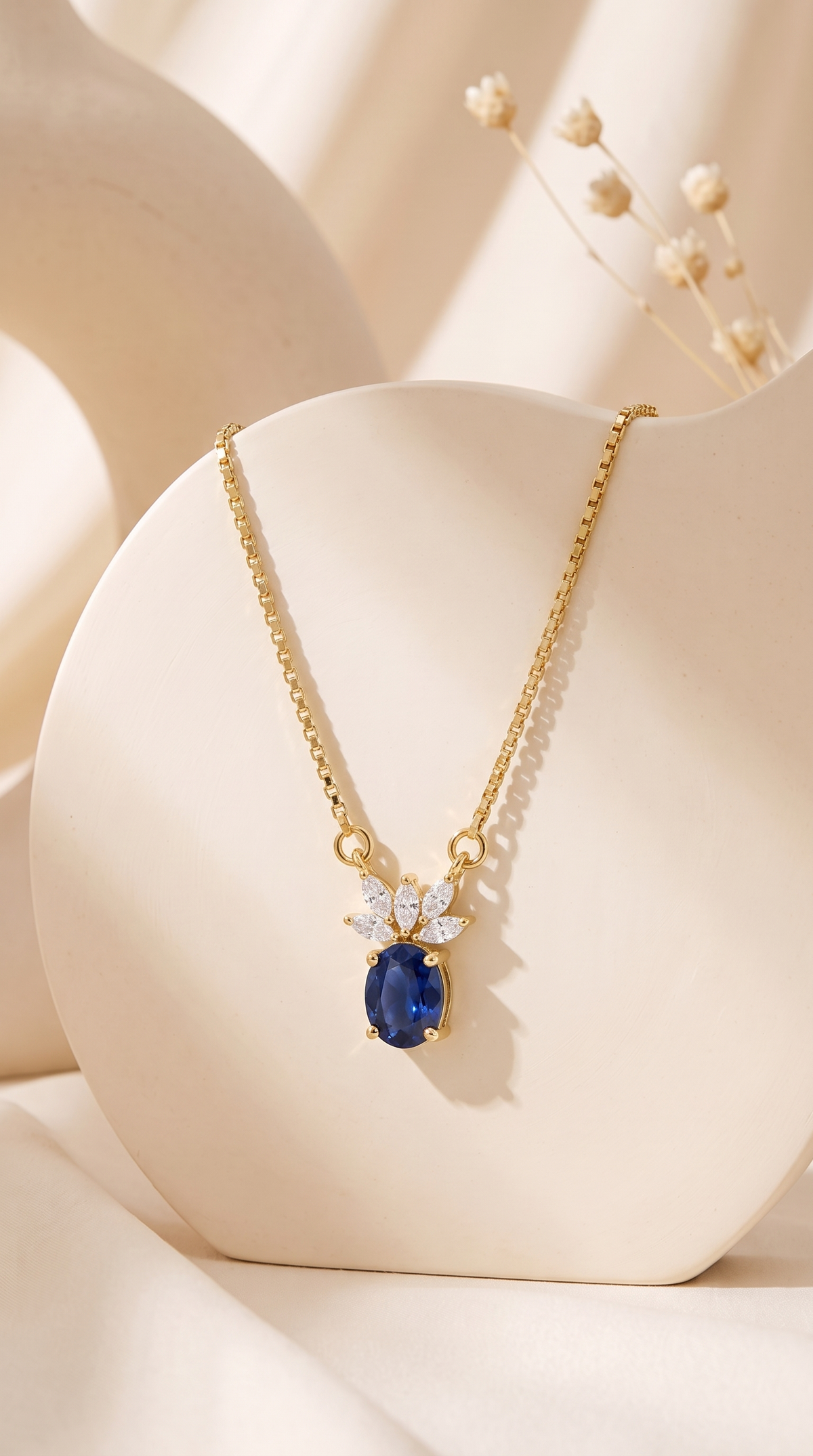 Midnight Lotus Tiara Pendant