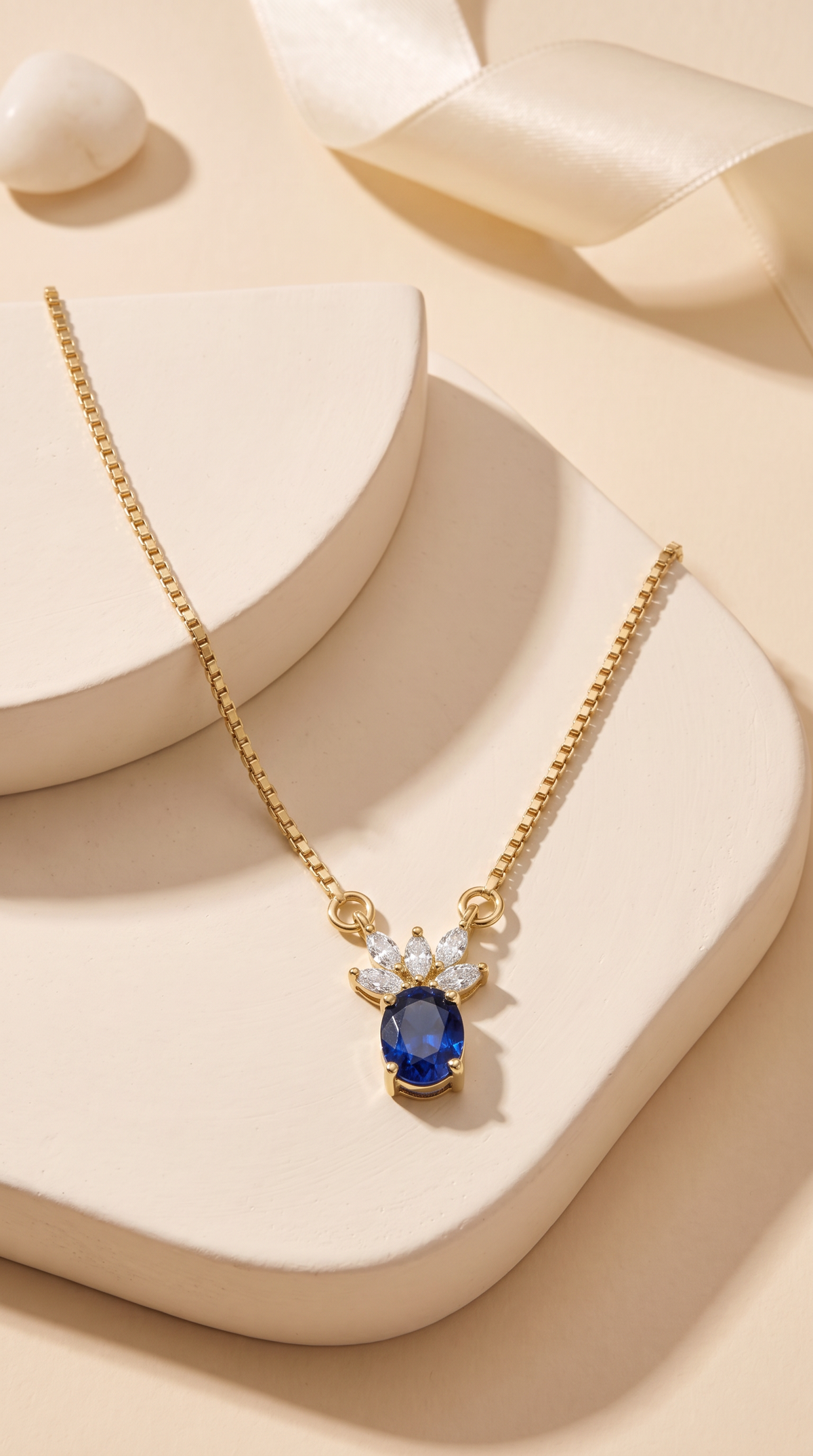 Midnight Lotus Tiara Pendant