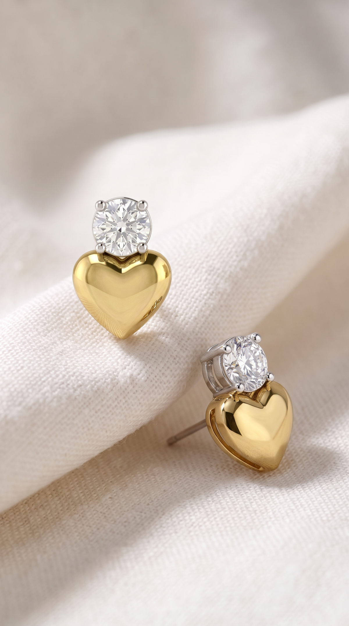 Golden Heart Starlight Studs