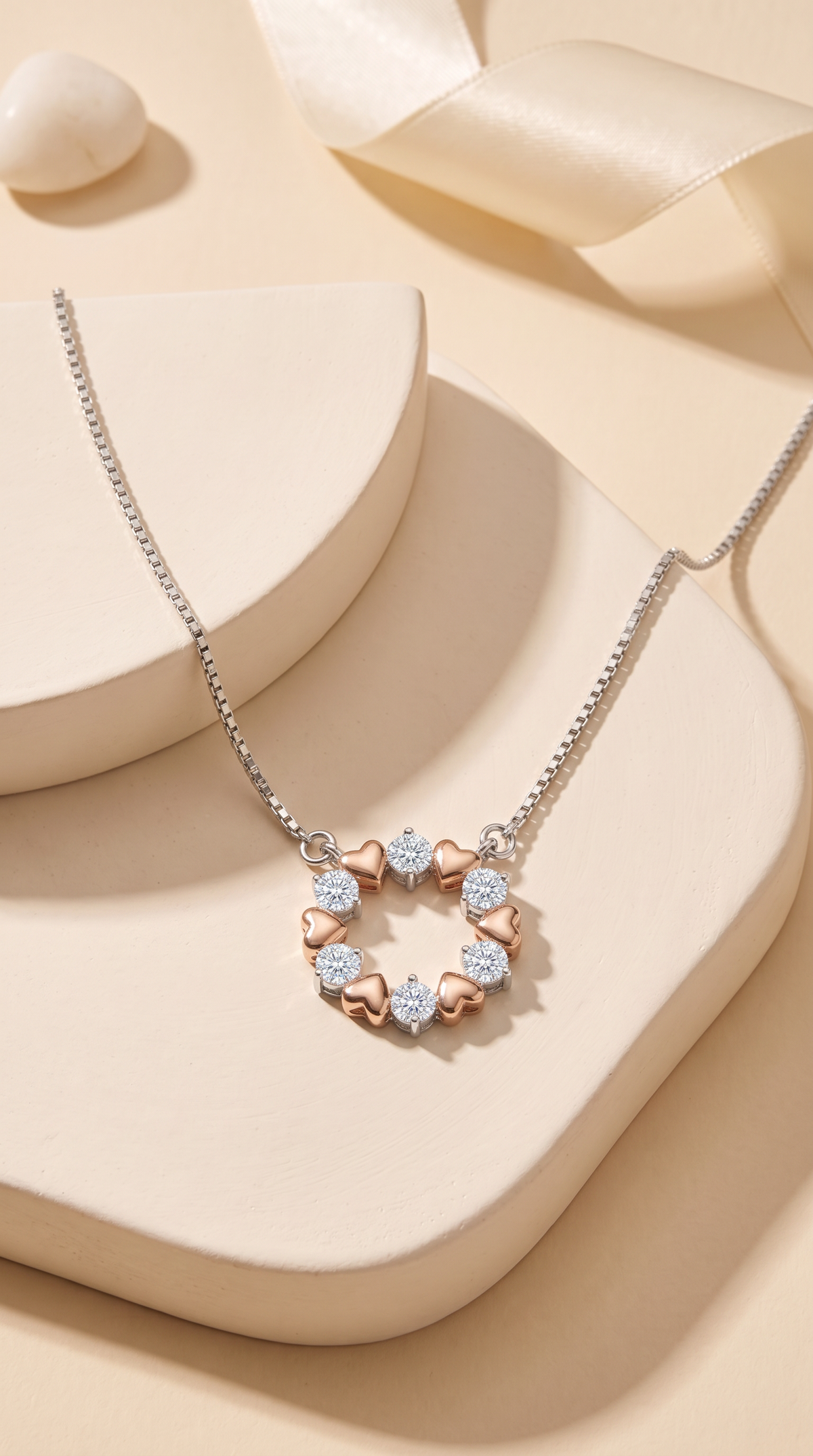 Circle of Endless Hearts Necklace
