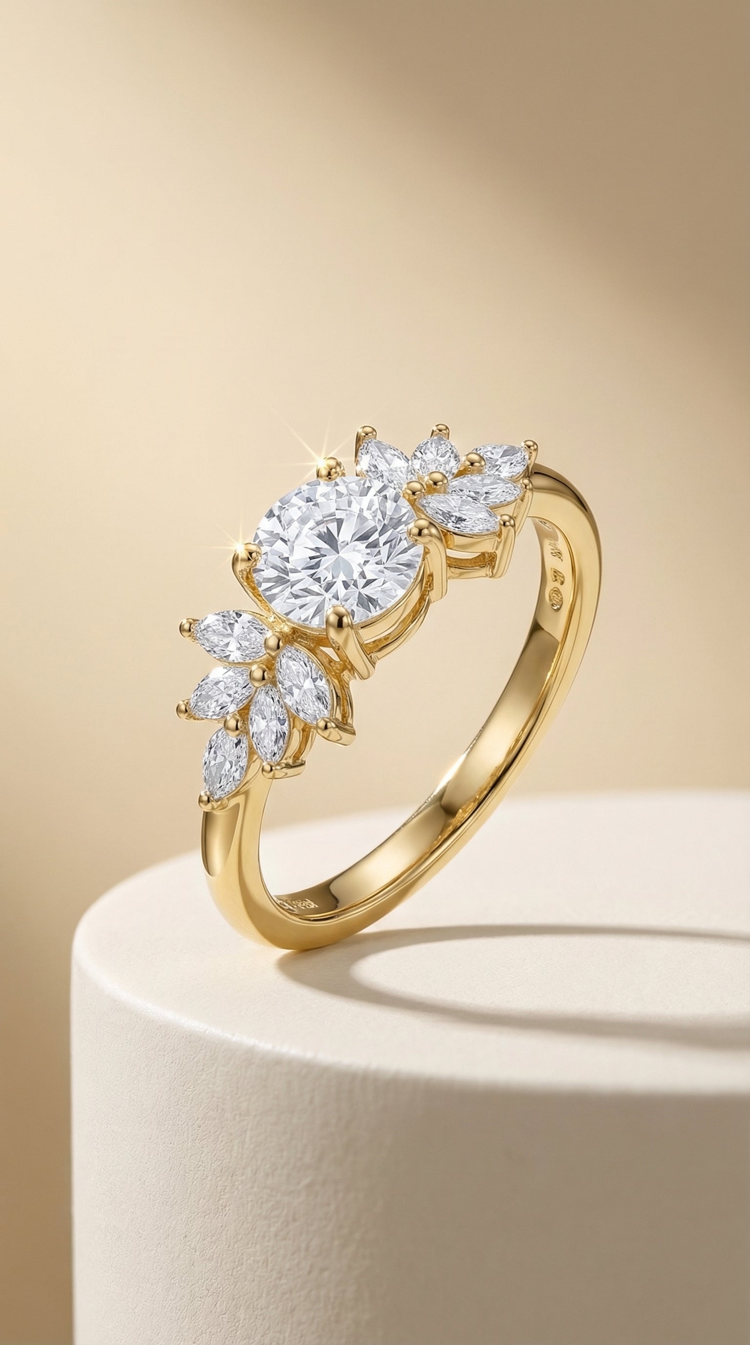 Gardenia Evergreen Solitaire Ring
