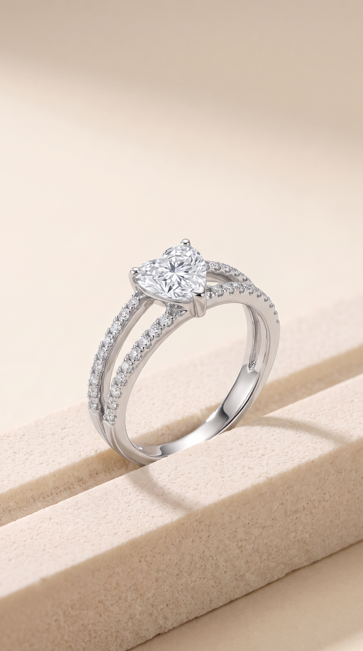 Endless Devotion Heart Solitaire Ring
