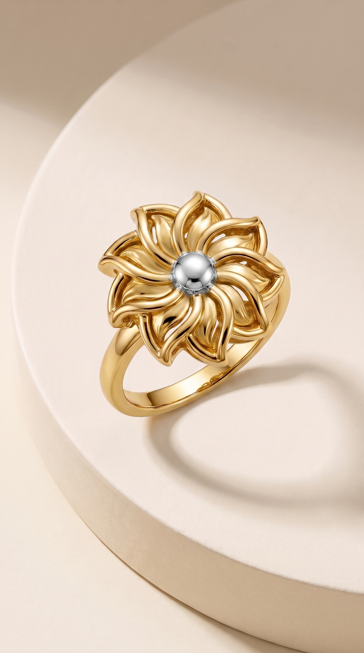 Golden Bloom Mirage Ring