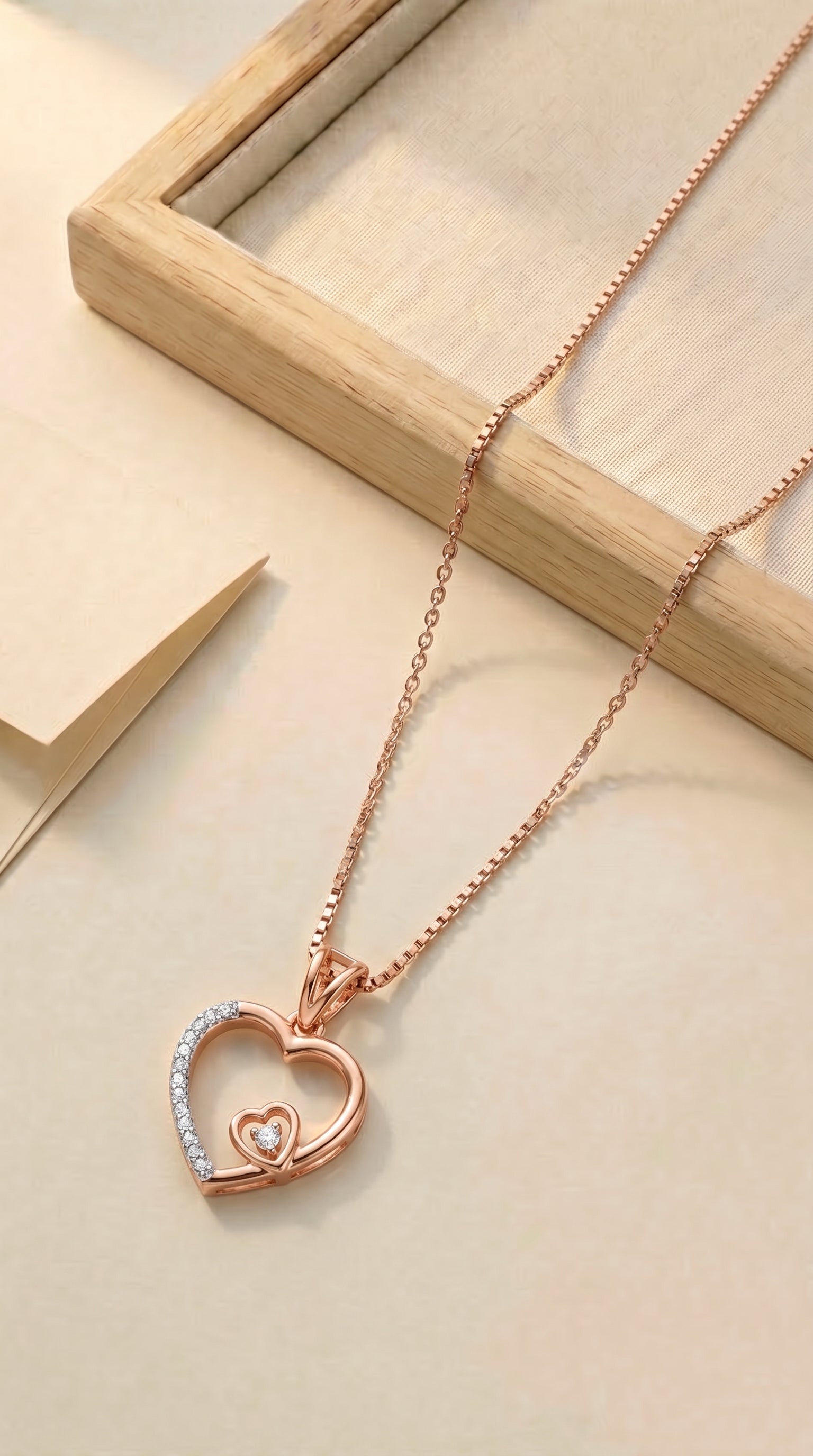 Heart & Heart Necklace