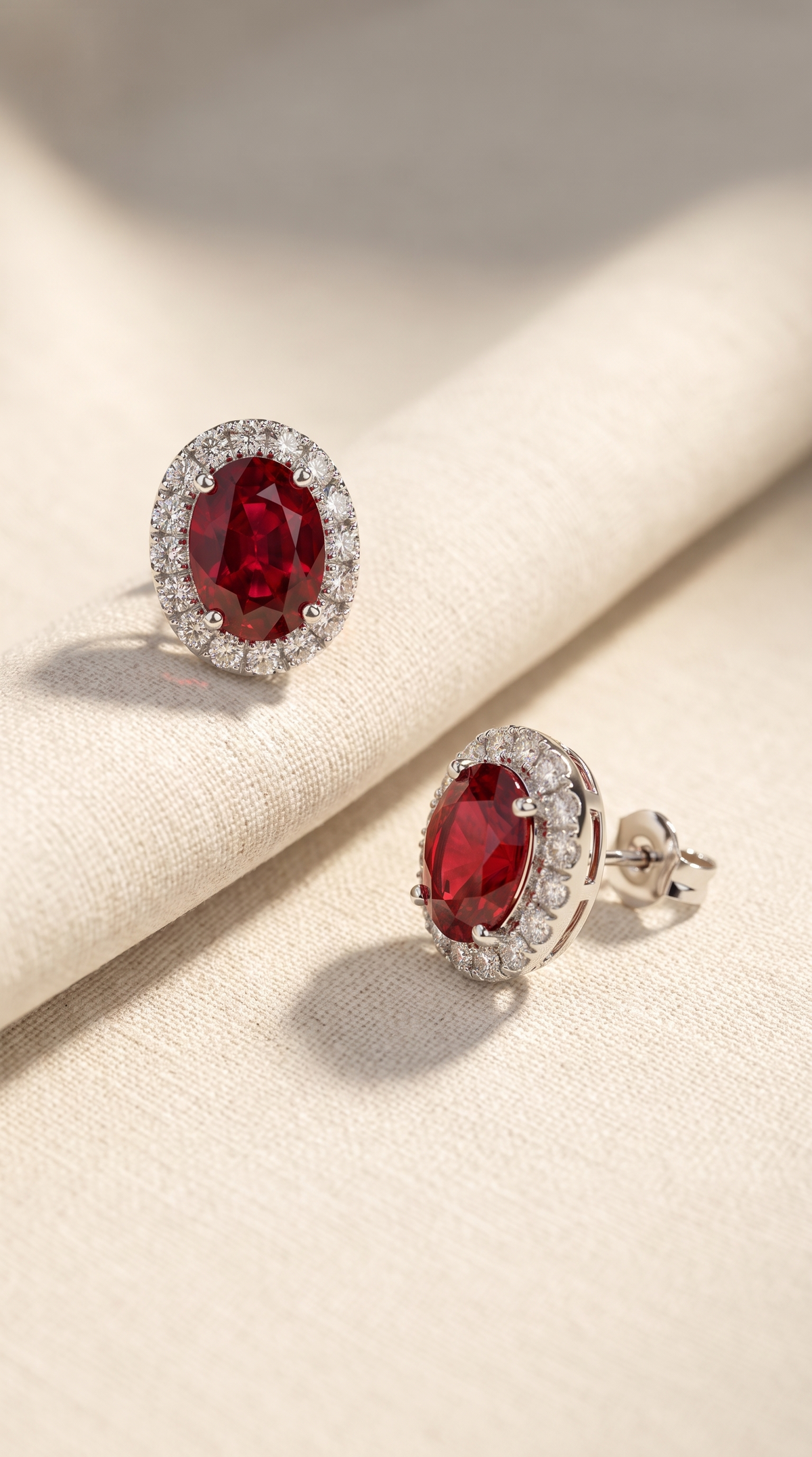 Regal Crimson Bloom Studs