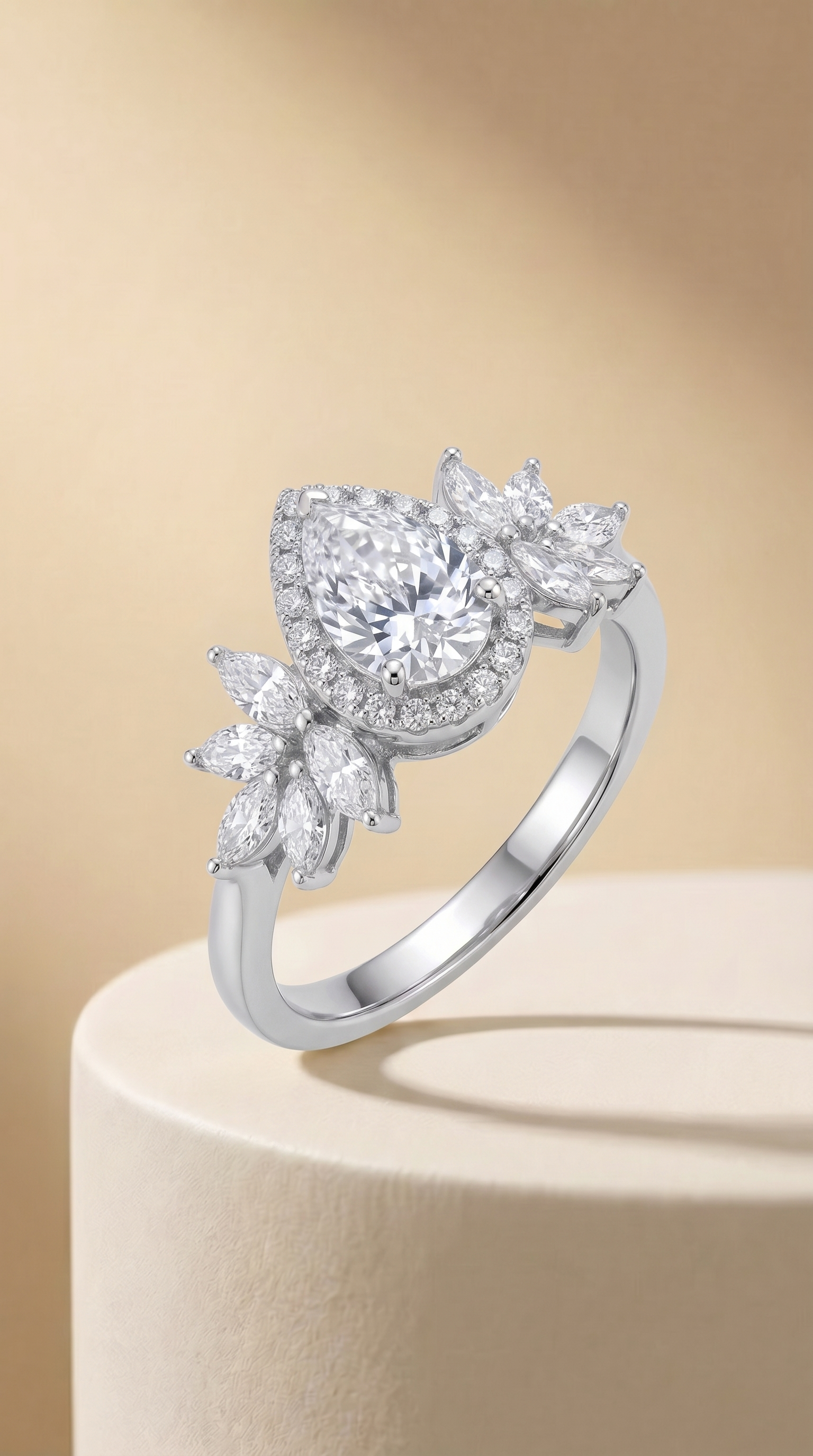 Celestial Tear Blossom Ring