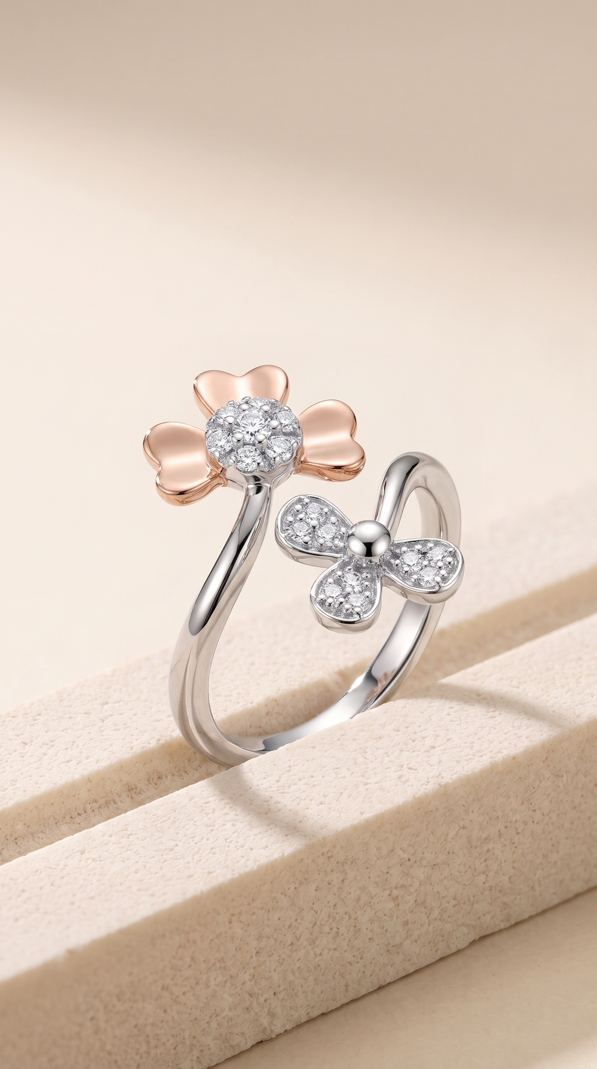 Blushing Blossom Wrapped Ring