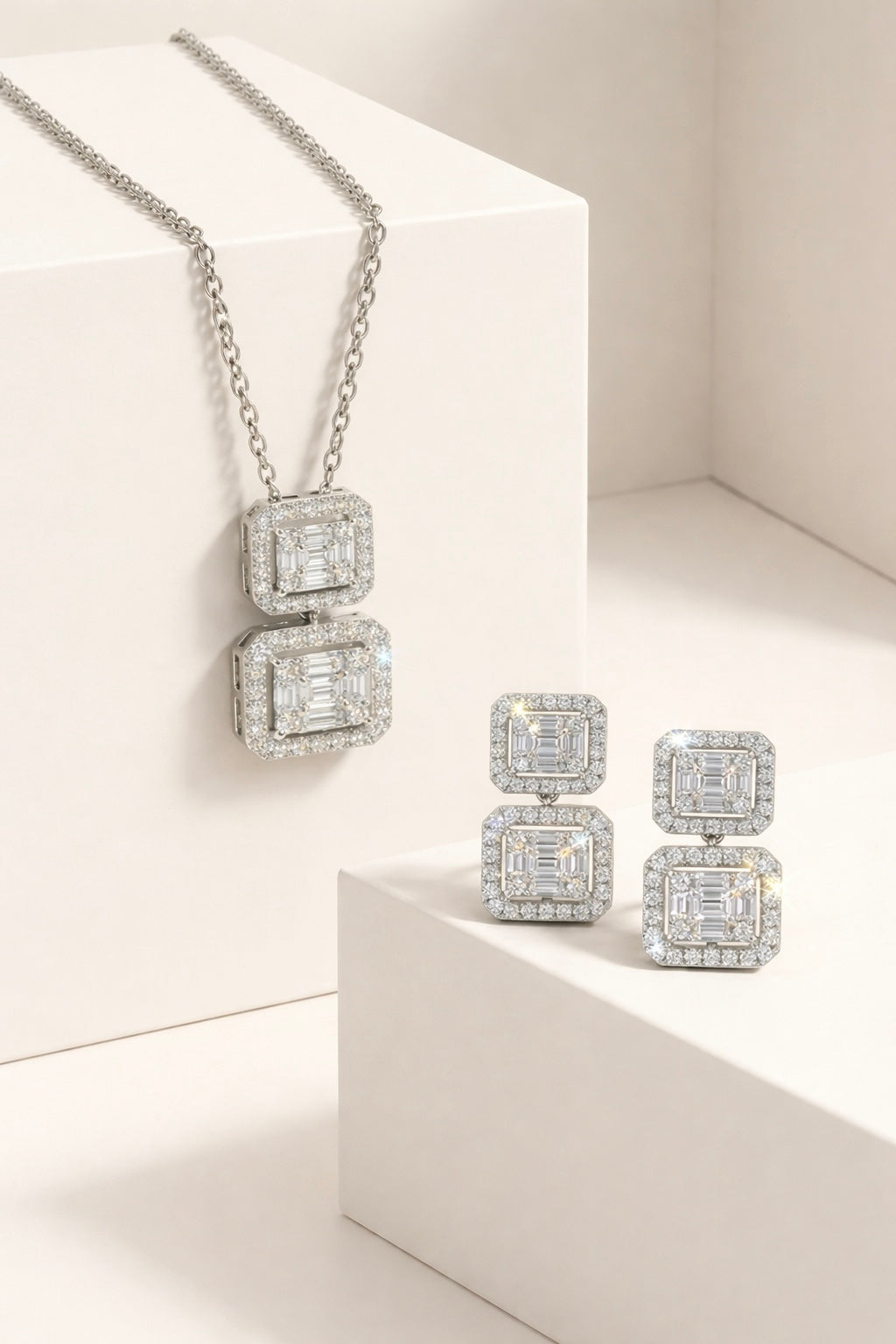 Art Deco Statement Pendant Set