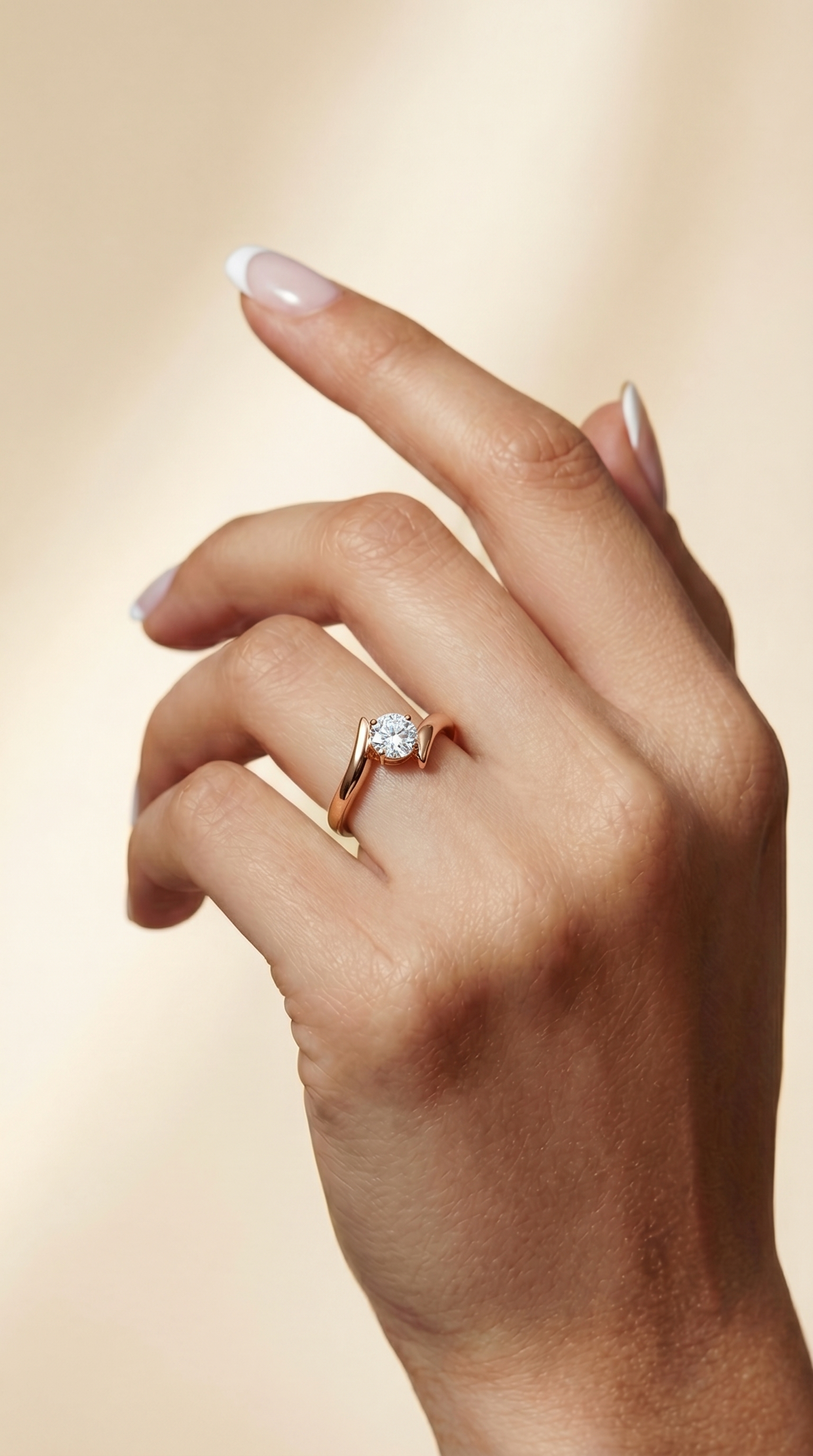 Elegant Rose Swirl Ring
