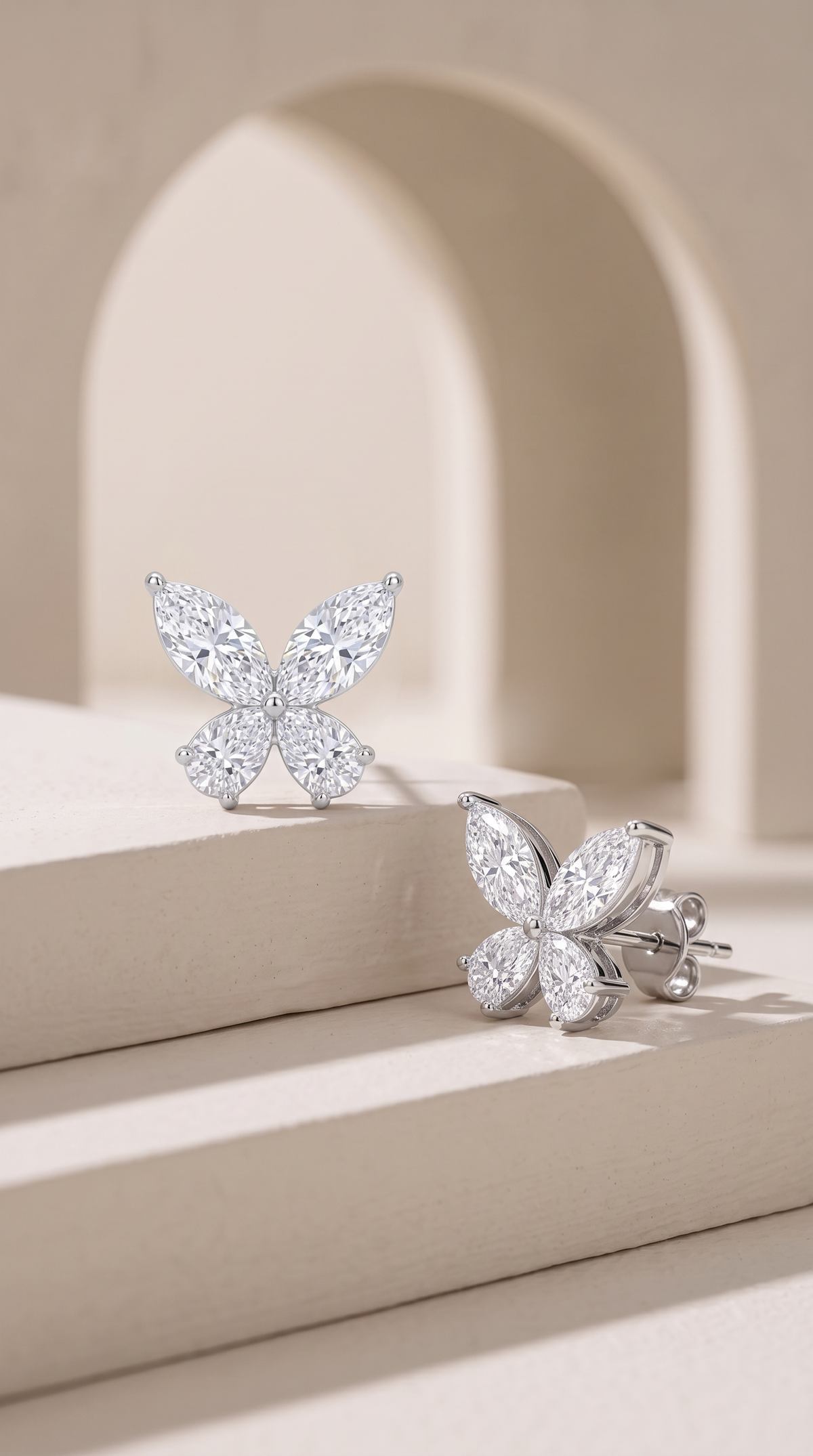 Fluttering Starlight Butterfly Studs