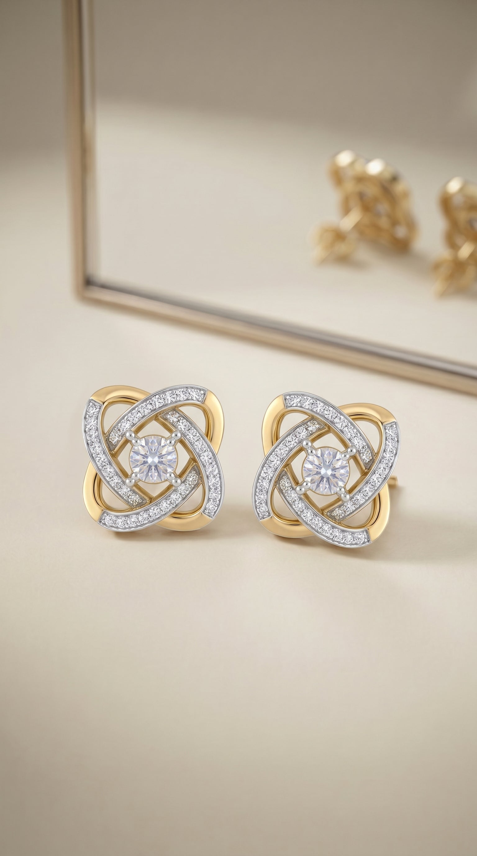 Golden Love Knot Earrings