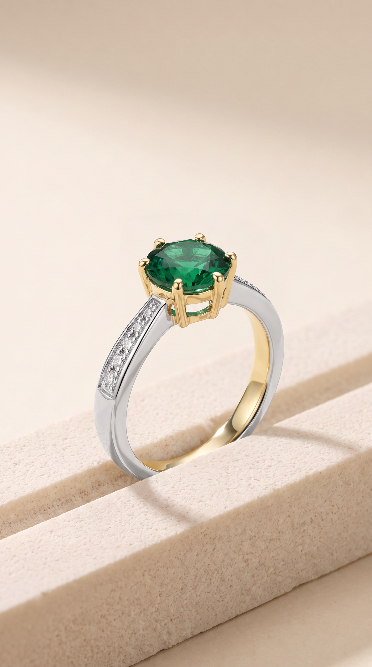 Enchanted Emerald Solitaire Ring