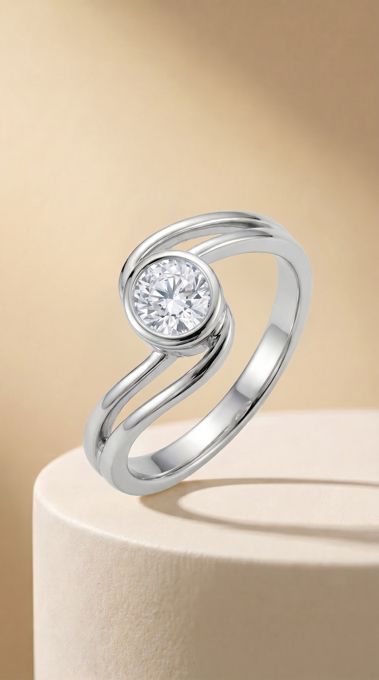 Infinite Swirl Solitaire Ring