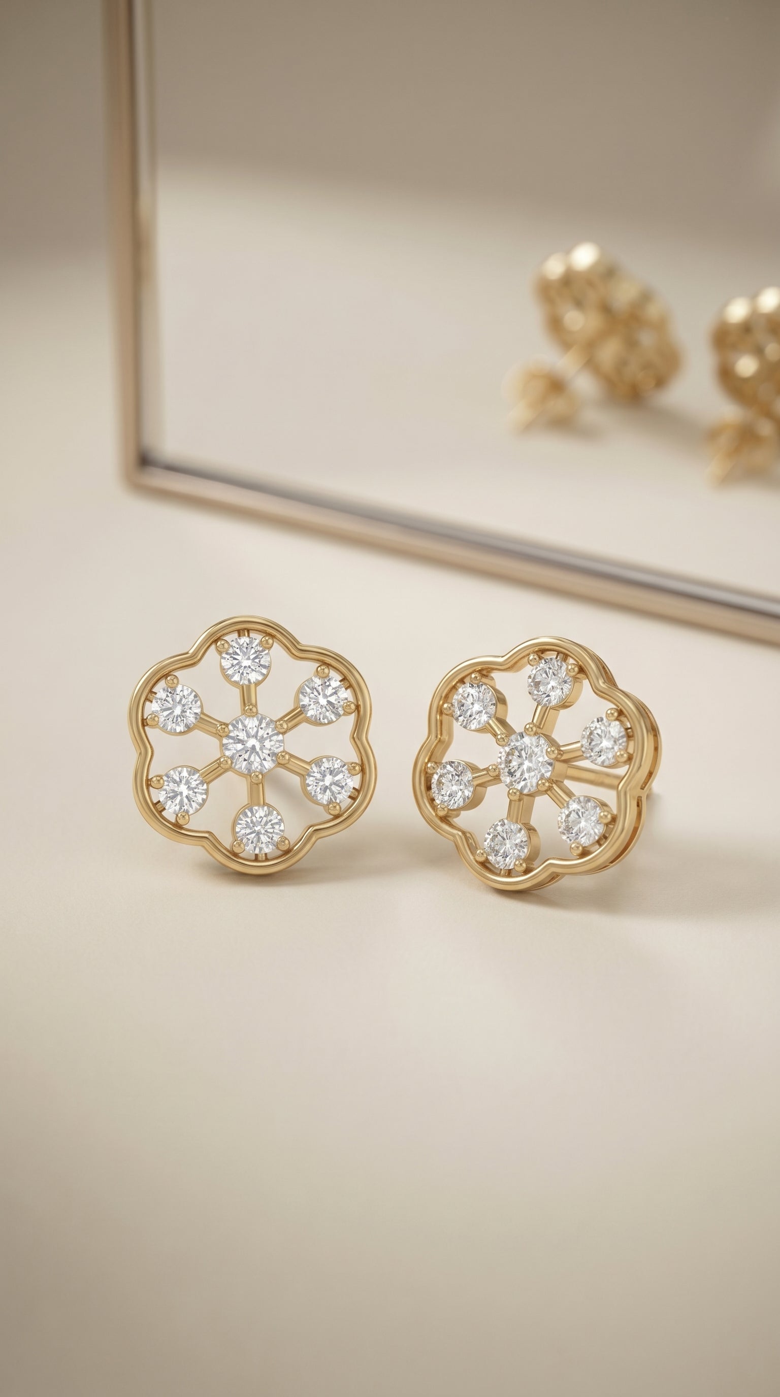 Golden Sunwheel Radiance Earrings