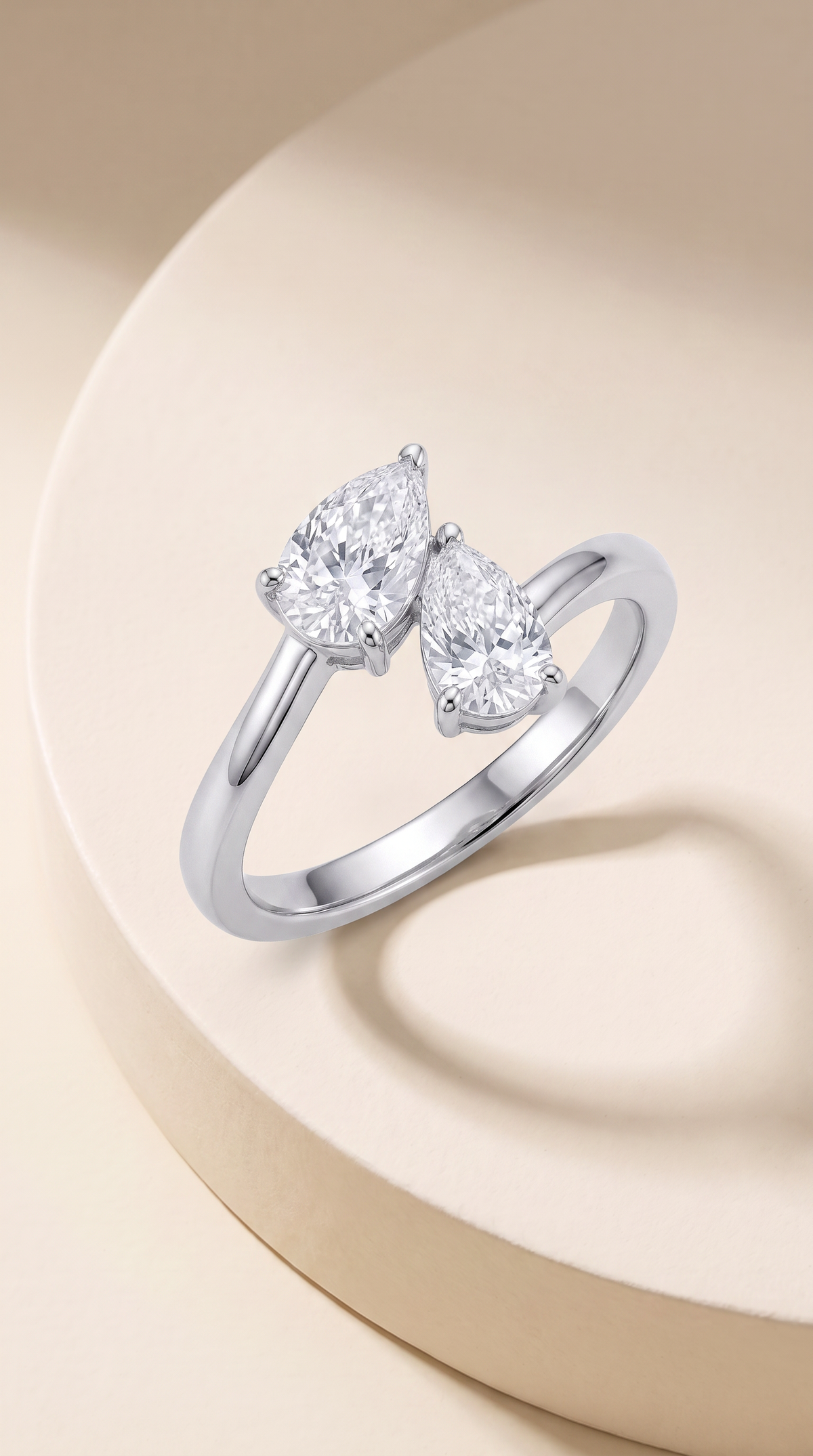 Whispering Teardrops Wrapped Ring