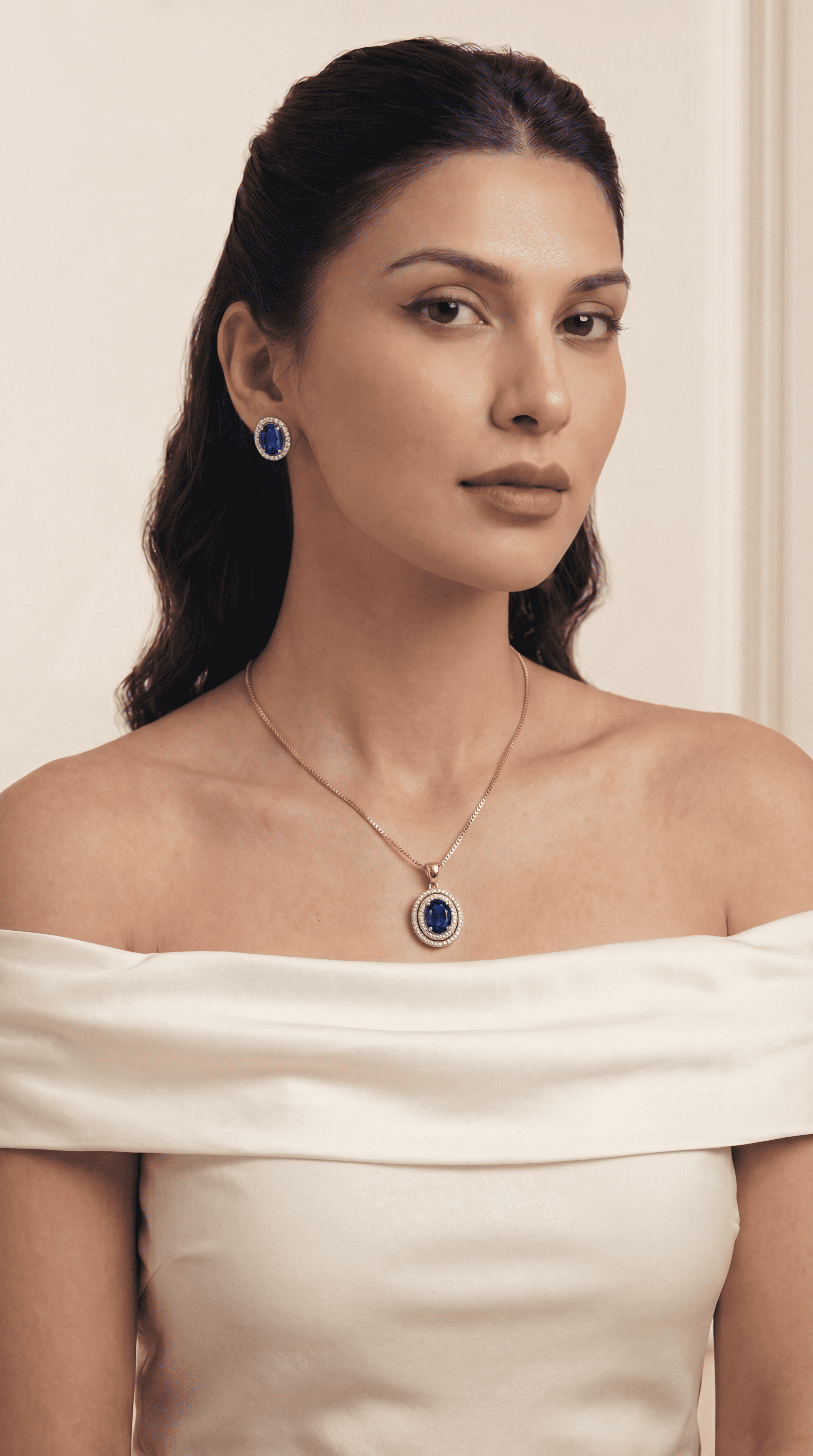 Classic Sapphire Statement Pendant Set