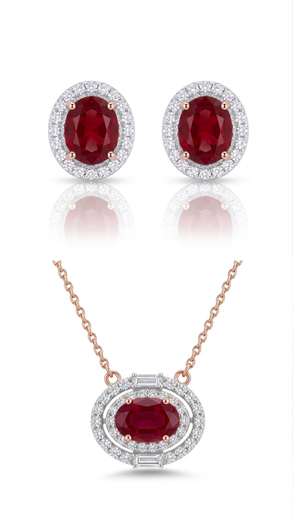 Heart of Fire Statement Pendant Set