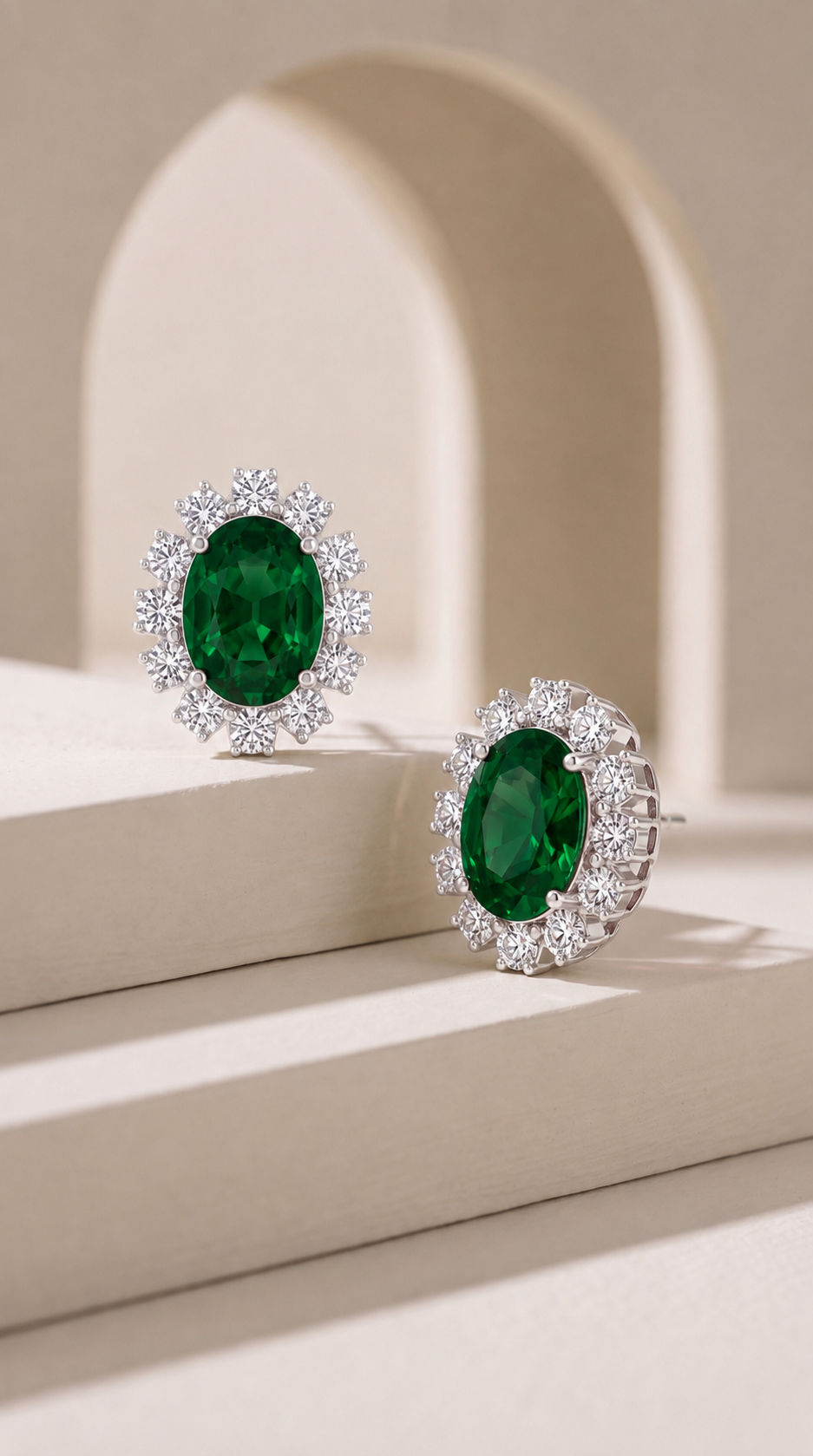 Regal Emerald Bloom Studs