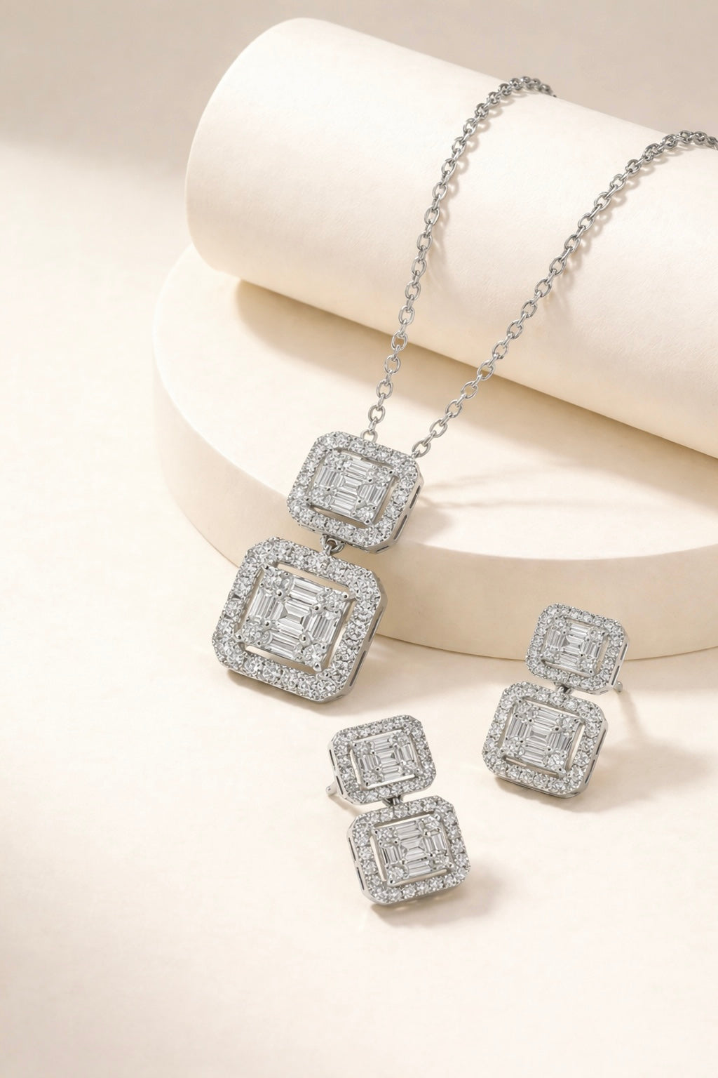 Art Deco Statement Pendant Set