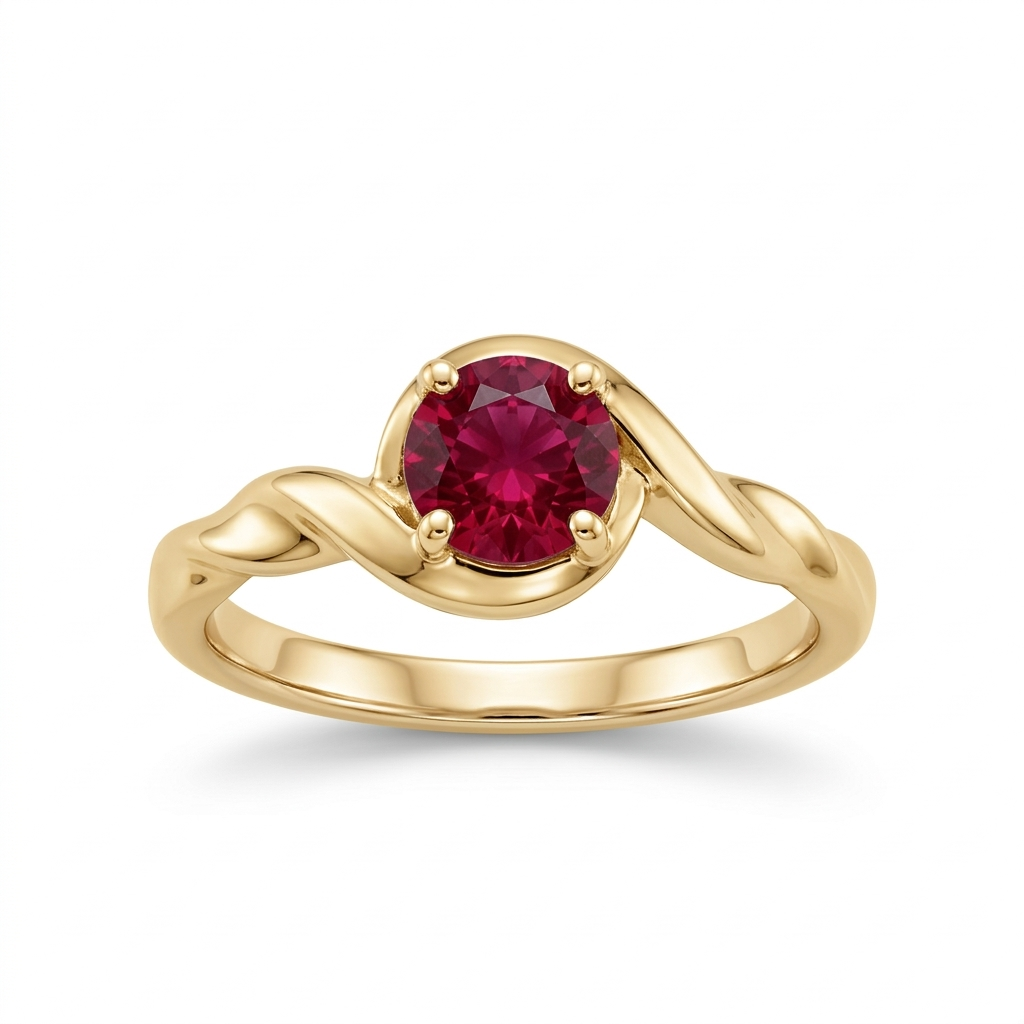 Twisted Love Crimson Ring