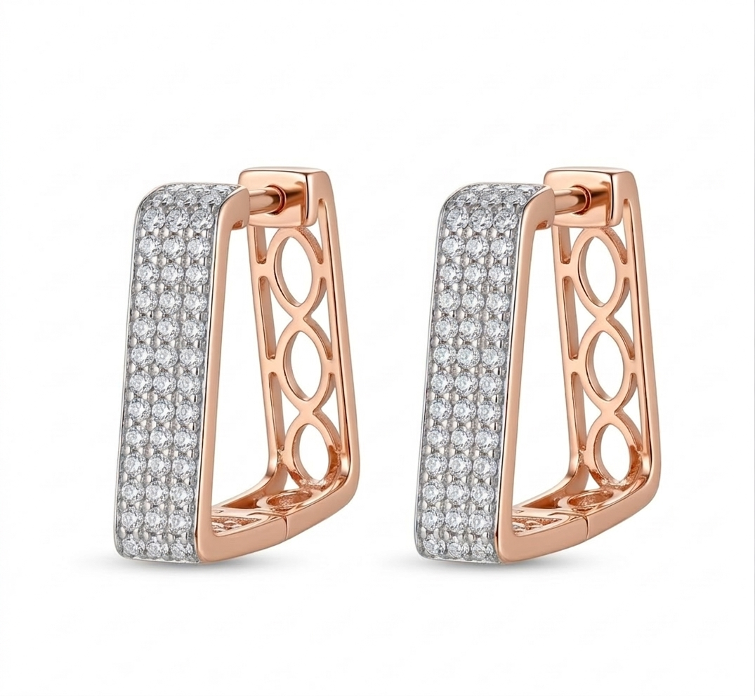 Sculpted Line Hoop Earrings