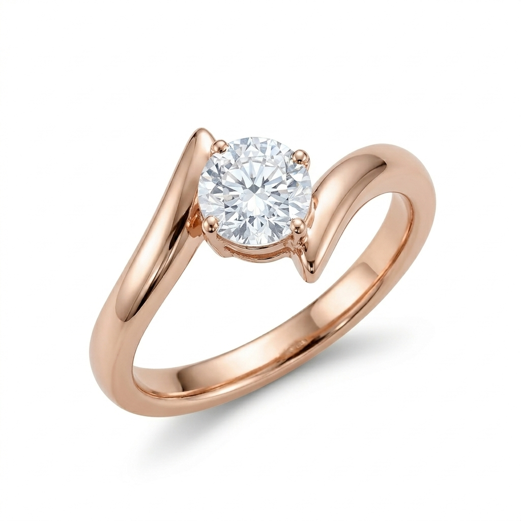 Elegant Rose Swirl Ring