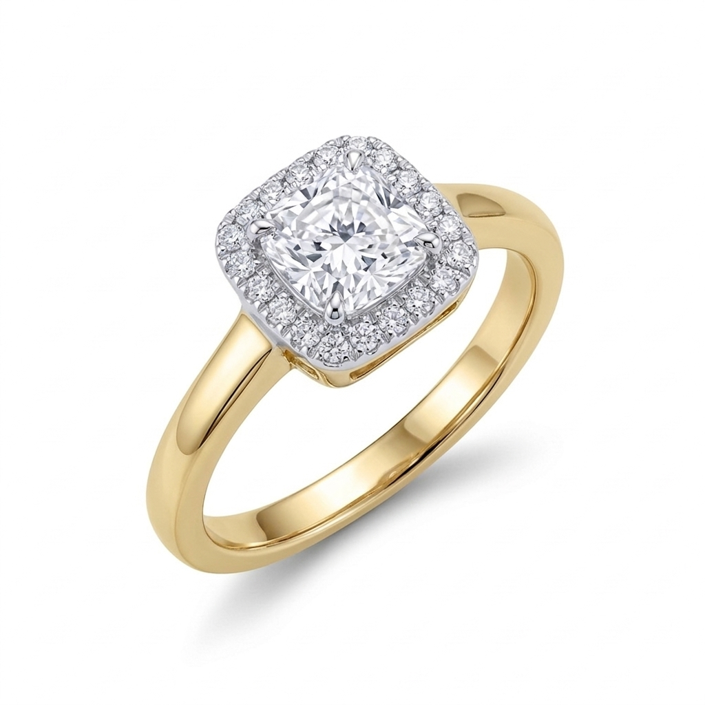 Gilded Cushion Eternal Ring