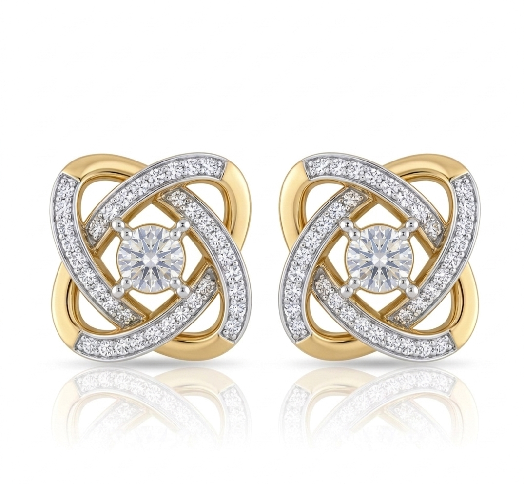 Golden Love Knot Earrings