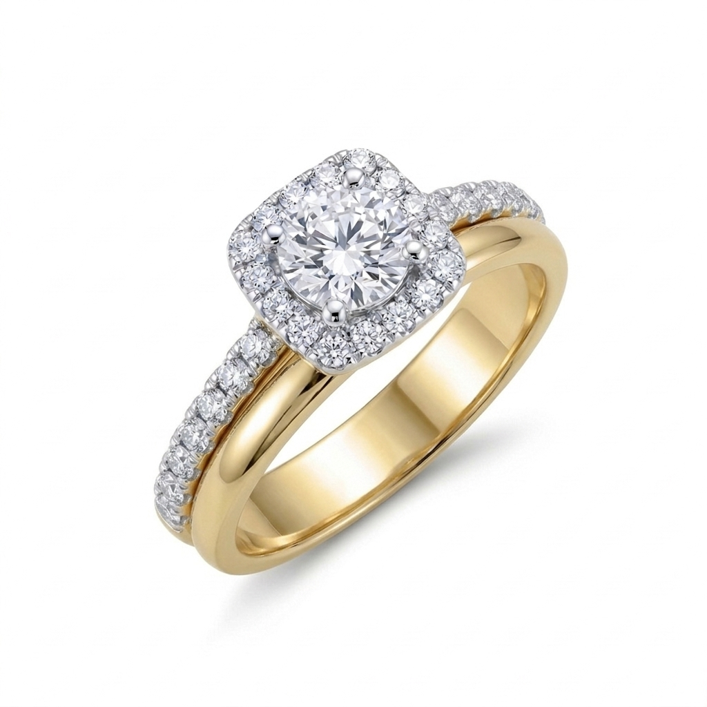 Queen's Court Solitaire Ring