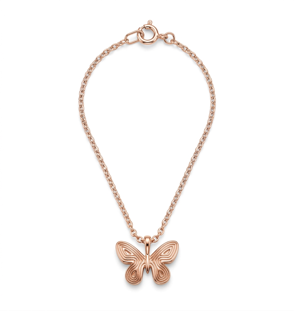 Metamorphosis Golden Butterfly Watch Charm