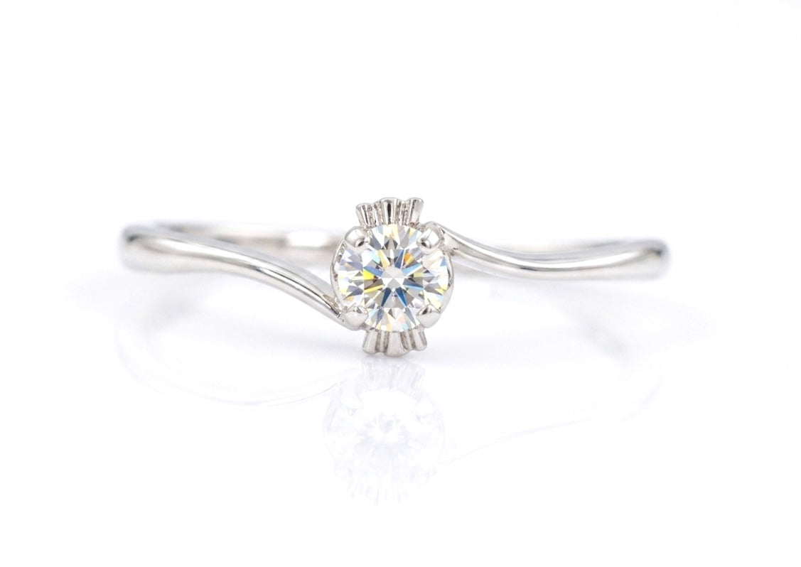Whispering Waves Solitaire Ring