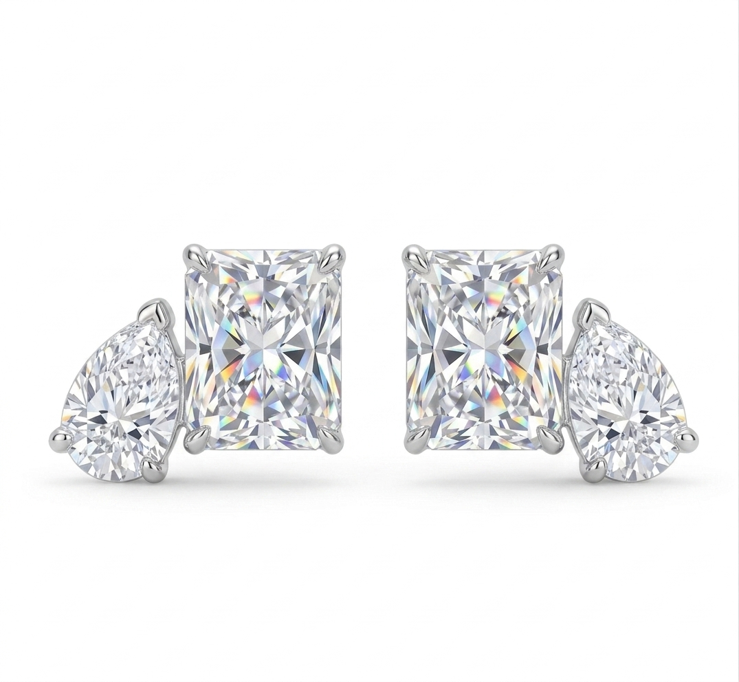Radiant Duet Stud Earrings