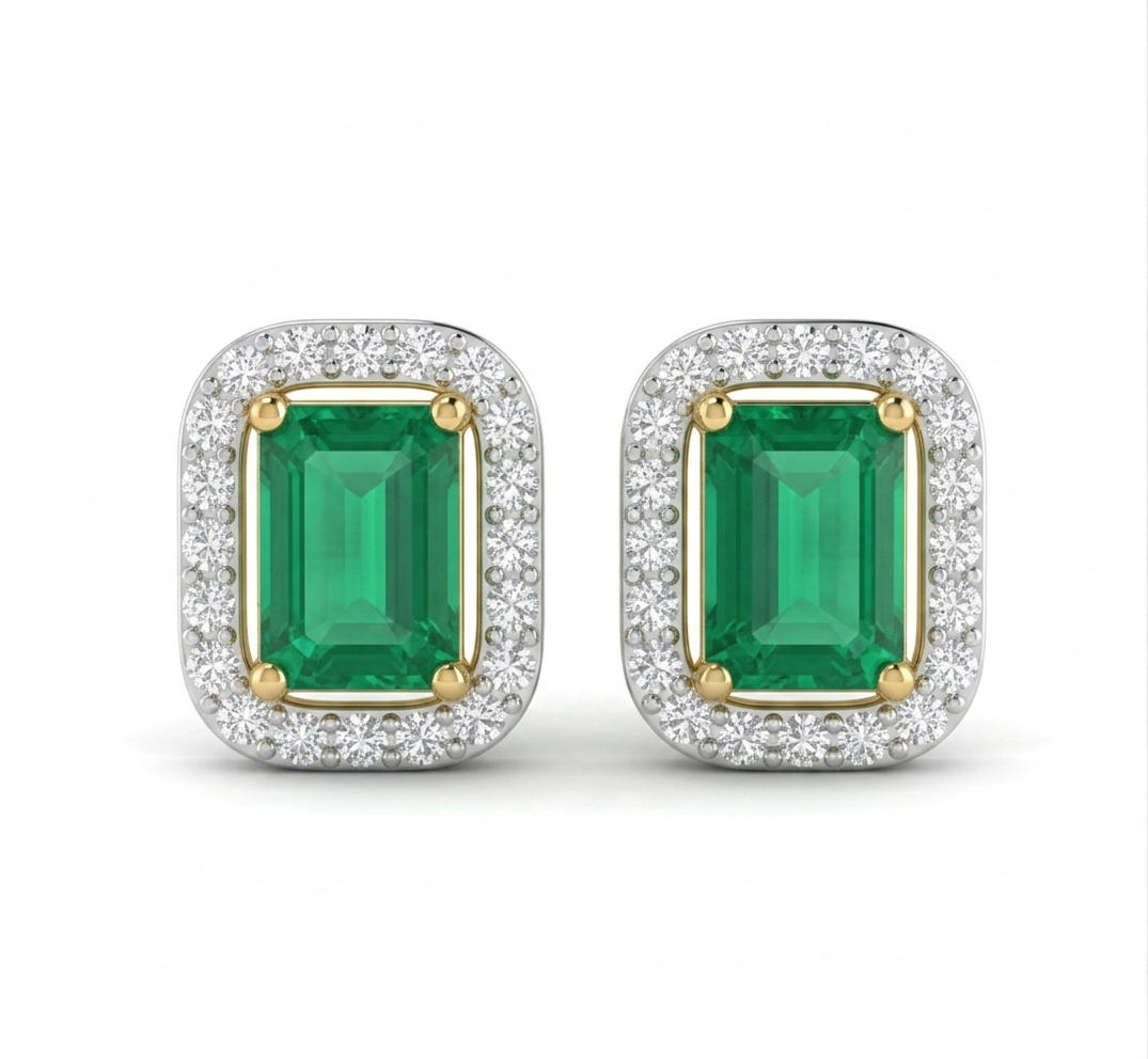 Regal Emerald Radiance Studs