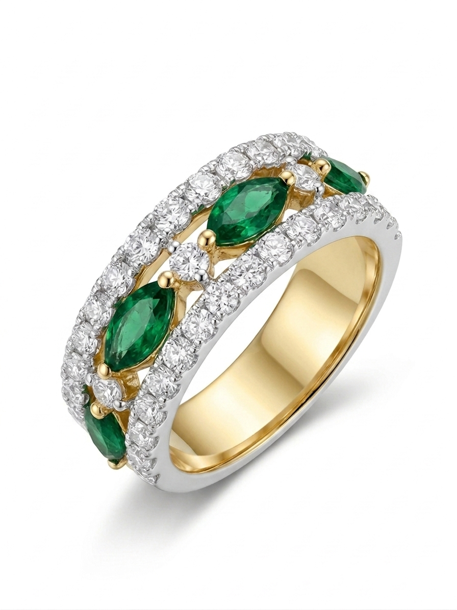Enchanted Emerald Statement Band