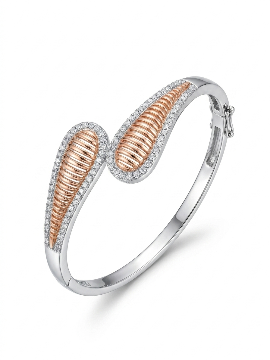 Whispering Petals Bypass Bangle