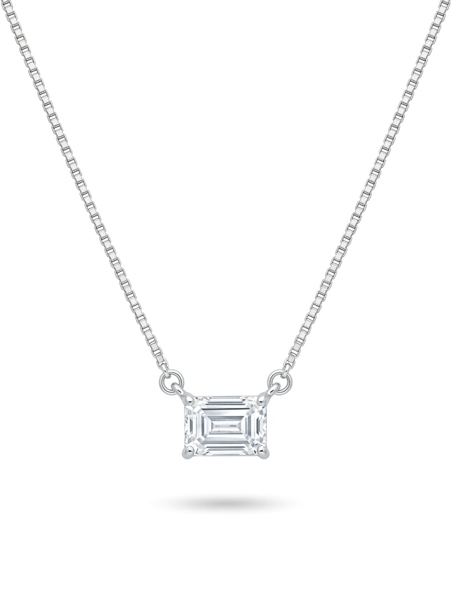 Whispering Dawn Solitaire Necklace