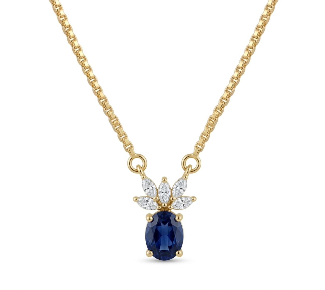 Midnight Lotus Tiara Pendant
