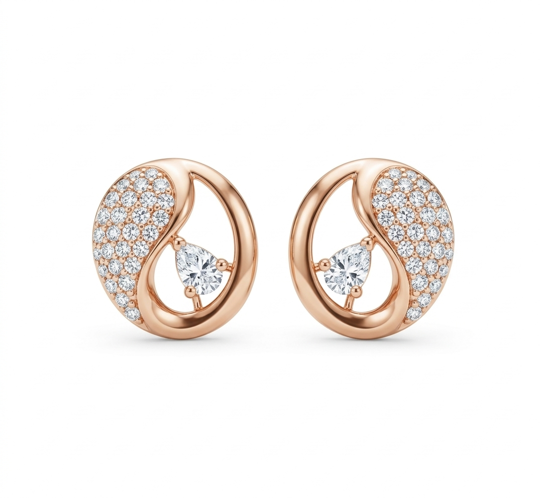 Yin & Yang Stud Earrings