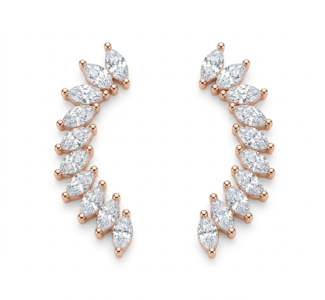 Leaf Trail Statement Earrings