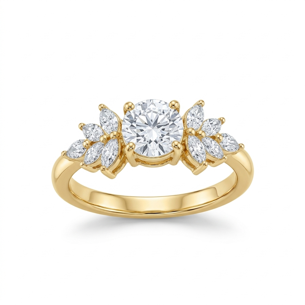 Gardenia Evergreen Solitaire Ring