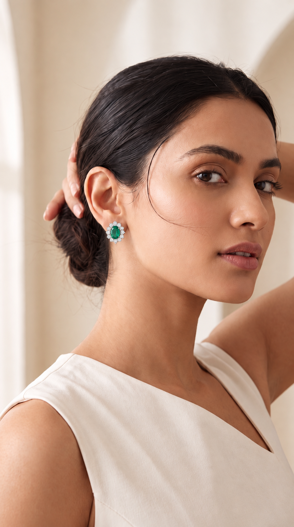 Regal Emerald Bloom Studs