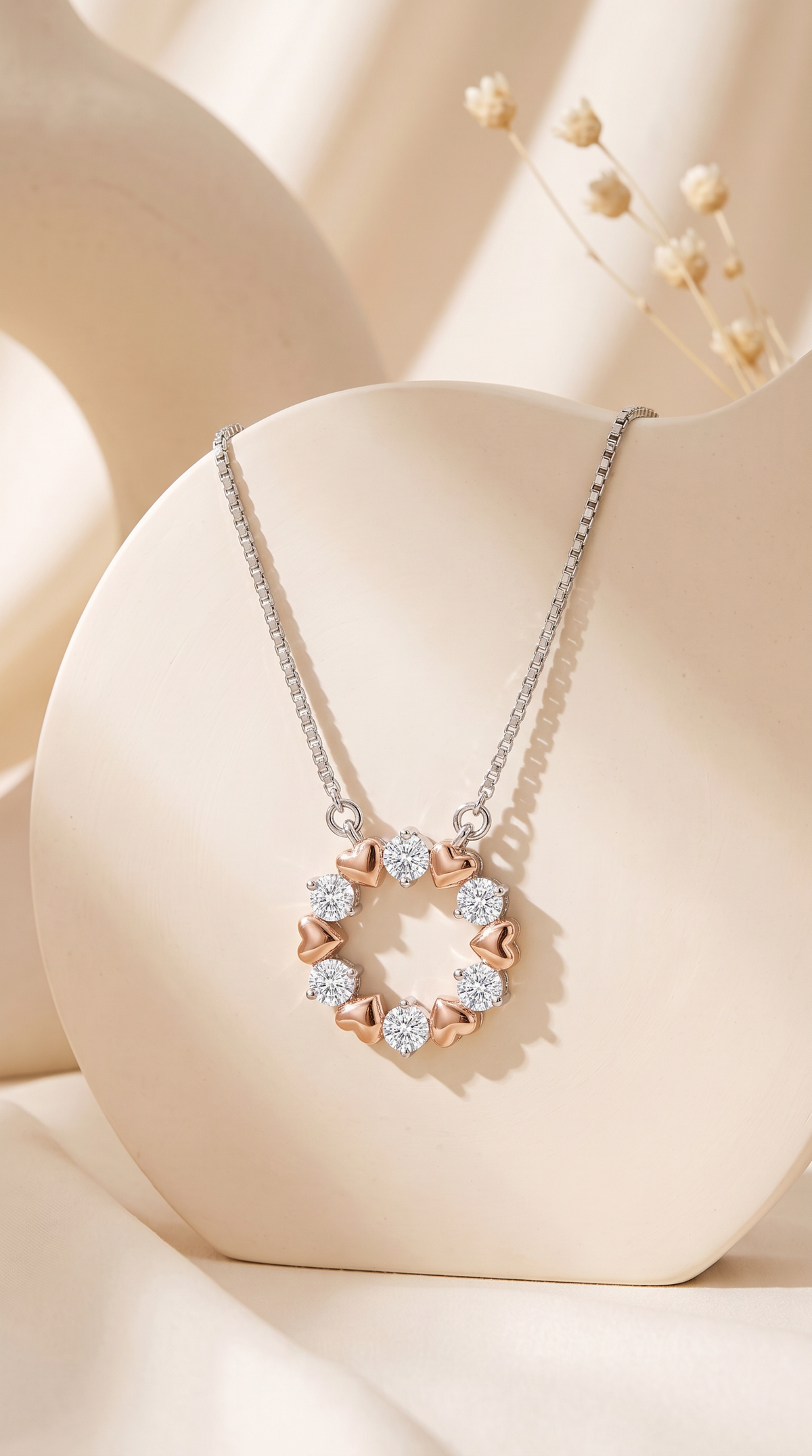 Circle of Endless Hearts Necklace