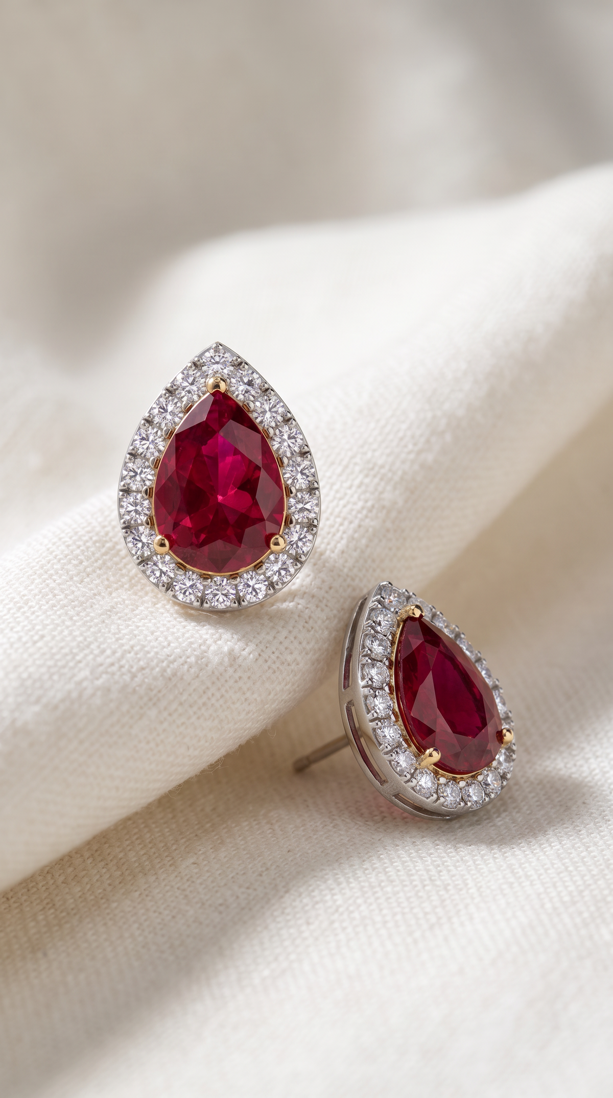 Passionate Crimson Halo Studs