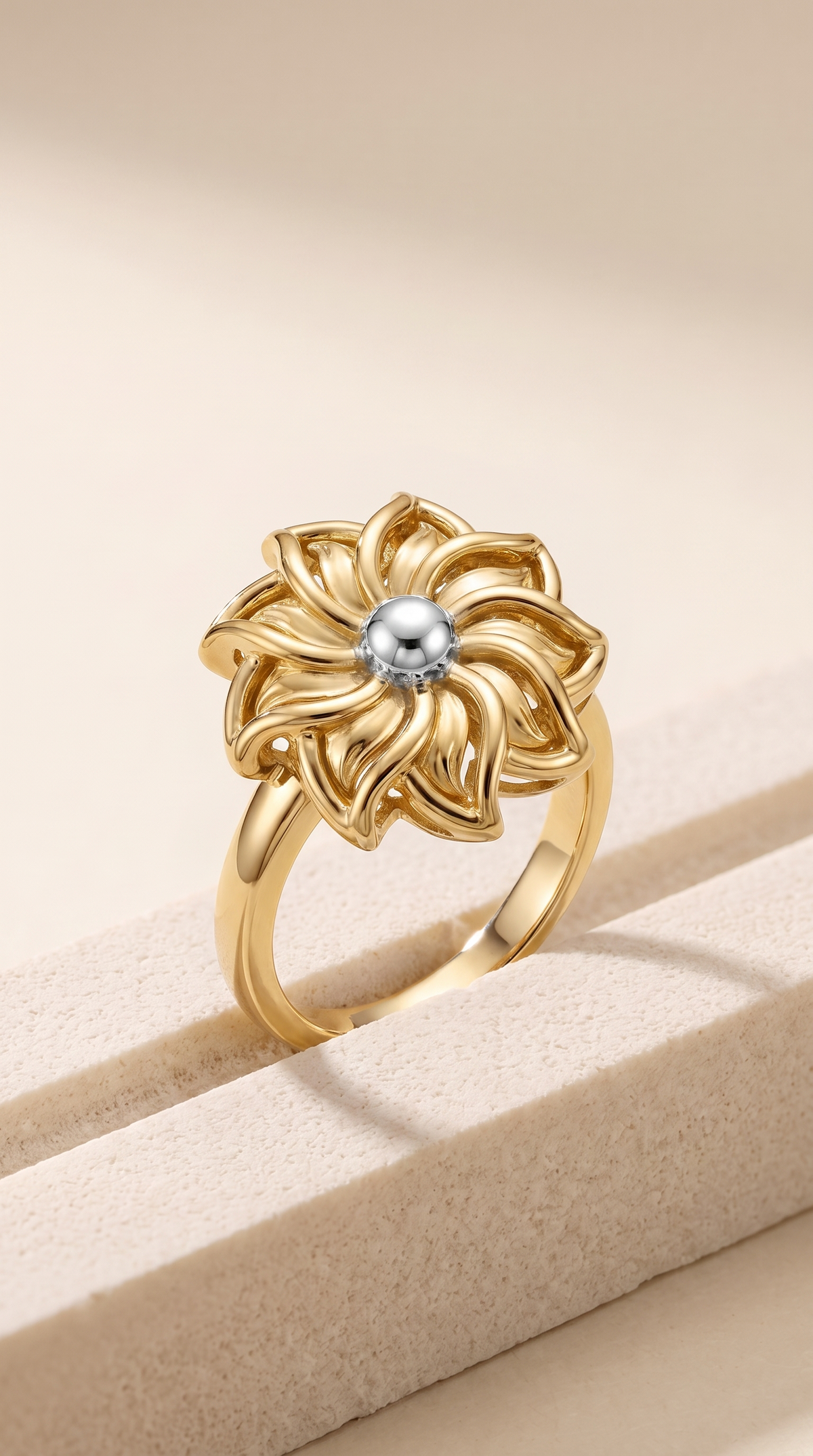Golden Bloom Mirage Ring