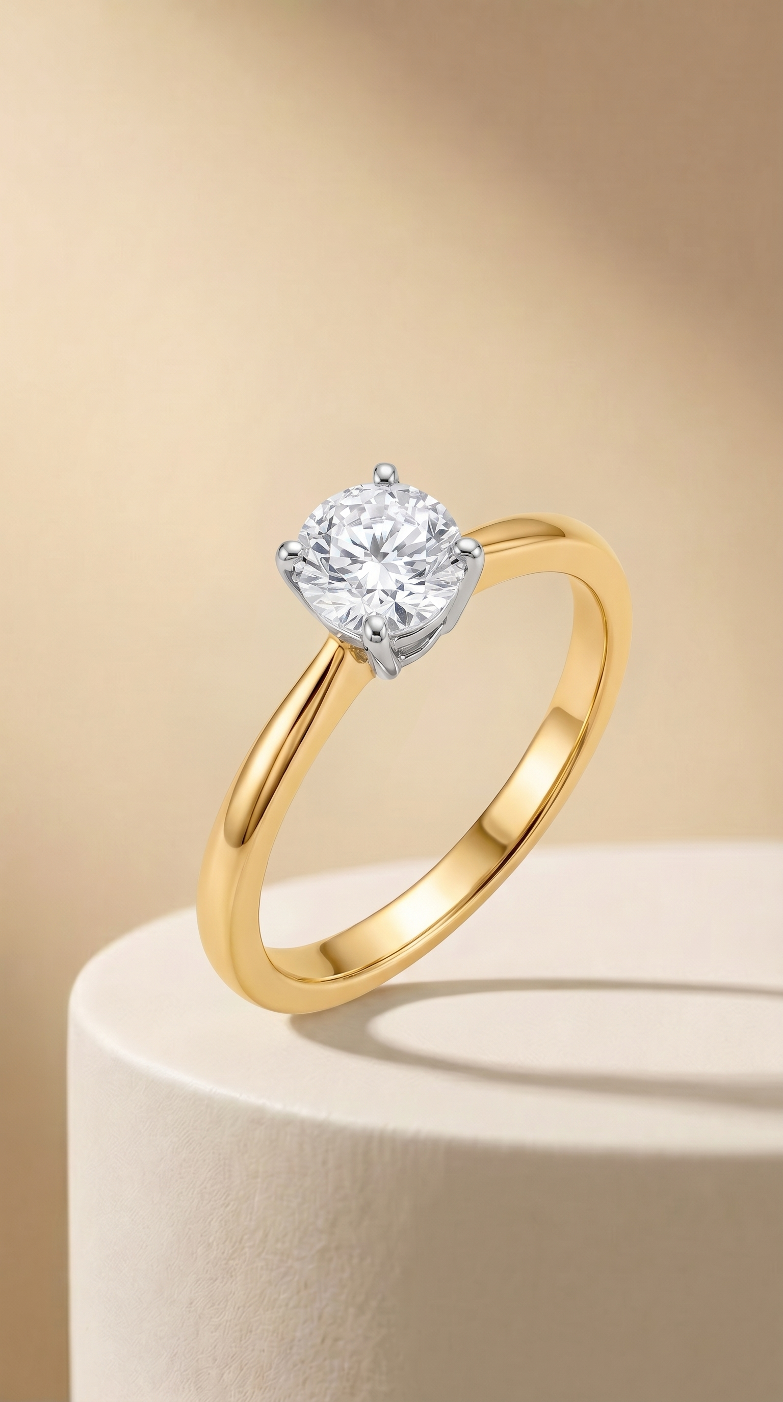 Golden Hour Solitaire Ring