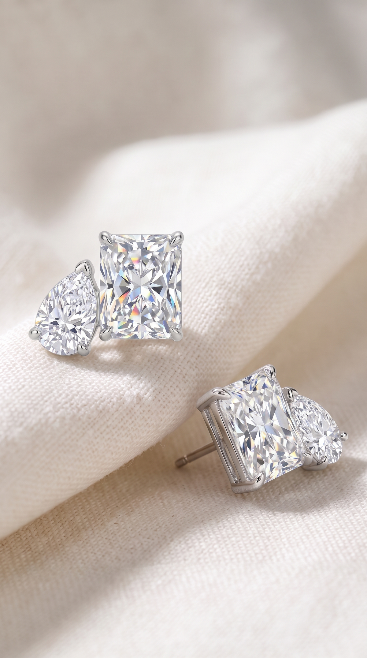 Radiant Duet Stud Earrings