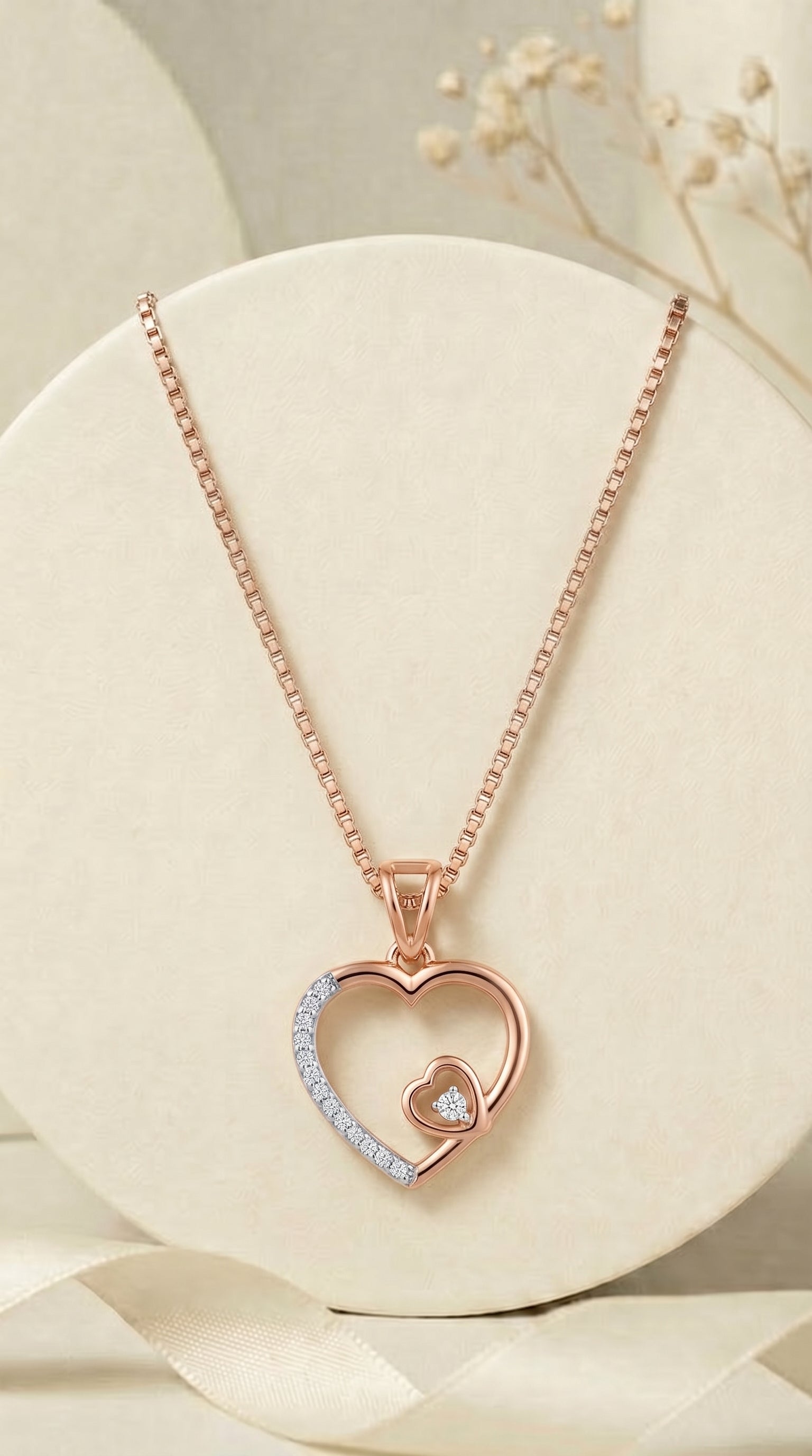 Heart & Heart Necklace